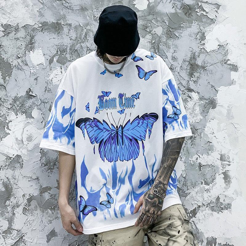 "Blue Flame" T-Shirt -TENSHI™ STREETWEAR