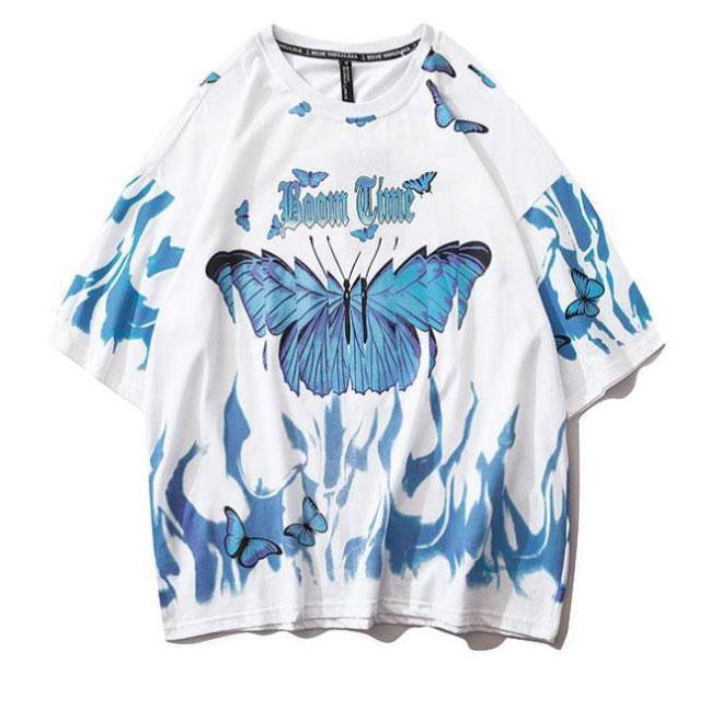 "Blue Flame" T-Shirt -TENSHI™ STREETWEAR