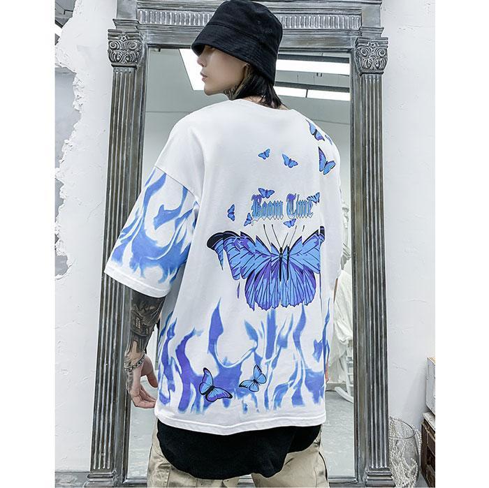 "Blue Flame" T-Shirt -TENSHI™ STREETWEAR