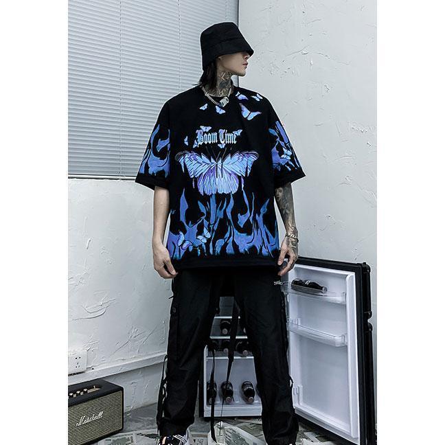 Flame best sale print shirt