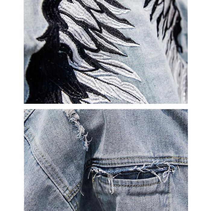 Denim jacket "Kaino" -TENSHI™ STREETWEAR