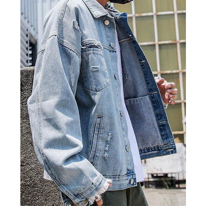 Denim jacket "Kaino" -TENSHI™ STREETWEAR