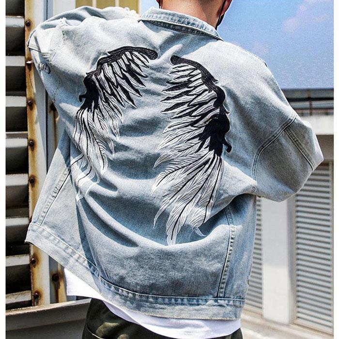 Denim jacket "Kaino" -TENSHI™ STREETWEAR