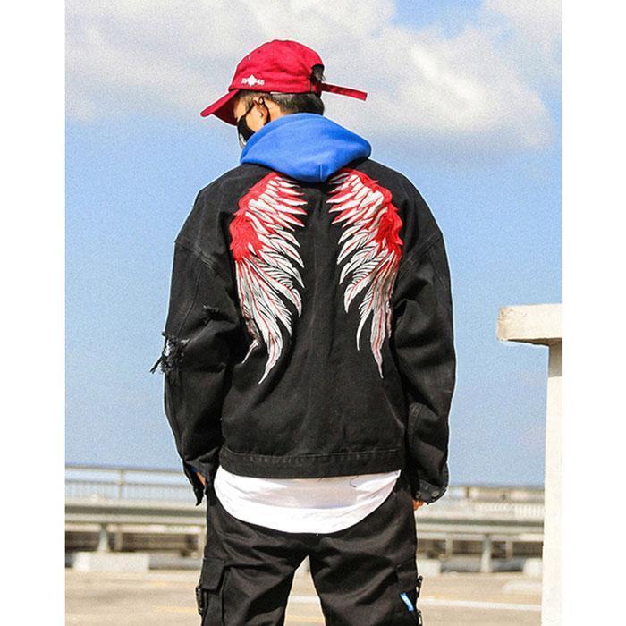 Denim jacket "Kaino" -TENSHI™ STREETWEAR