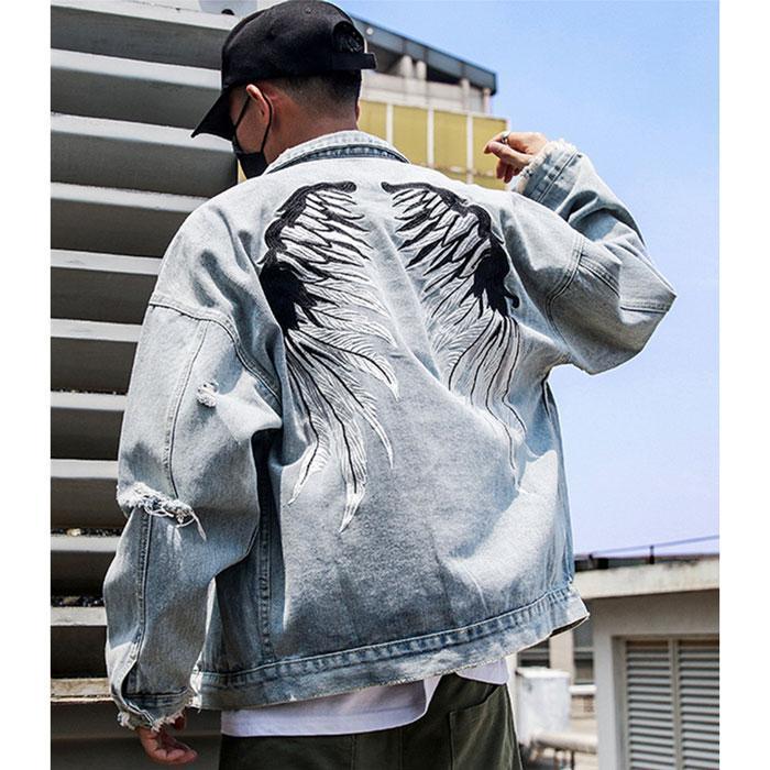 Denim jacket "Kaino" -TENSHI™ STREETWEAR