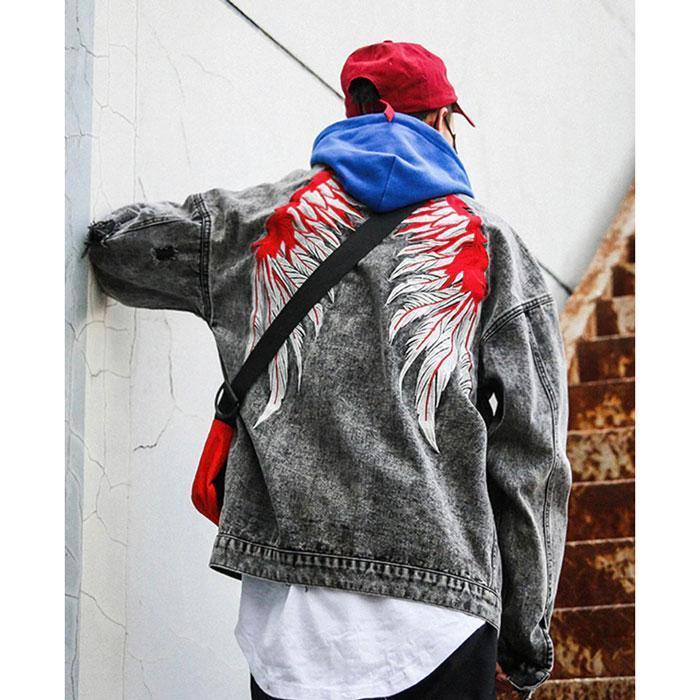 Denim jacket "Kaino" -TENSHI™ STREETWEAR