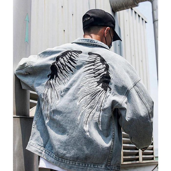 Denim jacket "Kaino" -TENSHI™ STREETWEAR