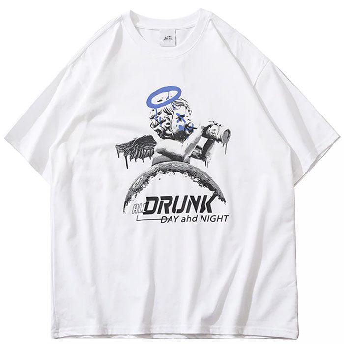 "Drunk" Oversized T-Shirt -TENSHI™ STREETWEAR