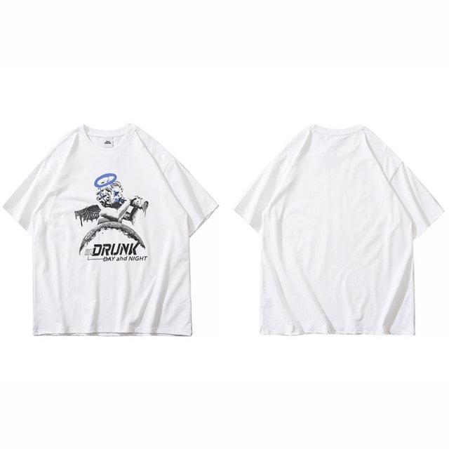 "Drunk" Oversized T-Shirt -TENSHI™ STREETWEAR