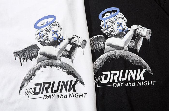 "Drunk" Oversized T-Shirt -TENSHI™ STREETWEAR
