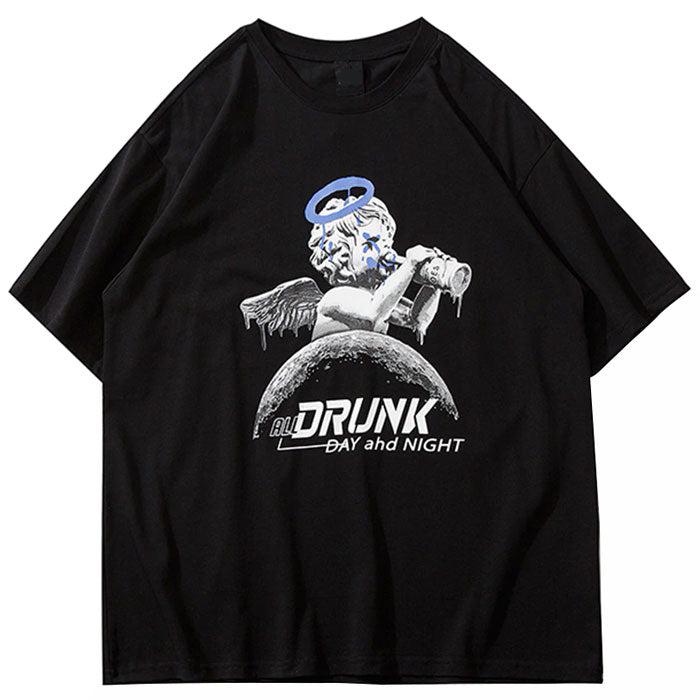 "Drunk" Oversized T-Shirt -TENSHI™ STREETWEAR
