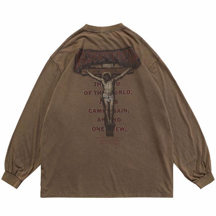 Long Sleeve Oversize T-shirt "Justice" -TENSHI™ STREETWEAR