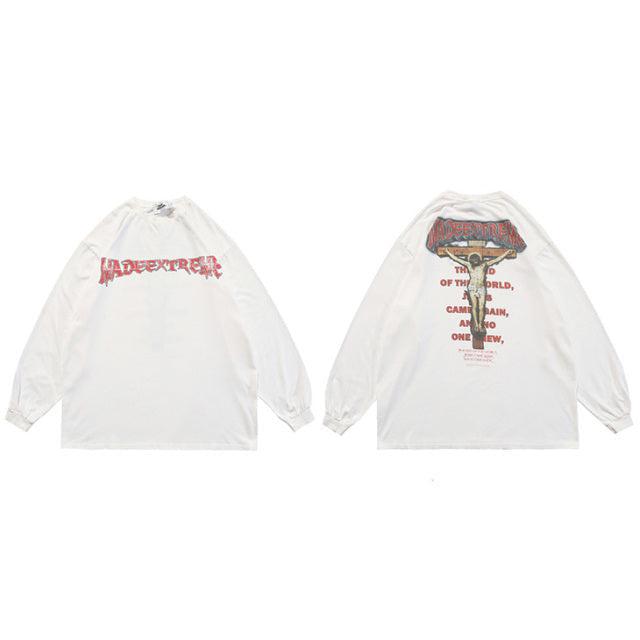 Long Sleeve Oversize T-shirt "Justice" -TENSHI™ STREETWEAR