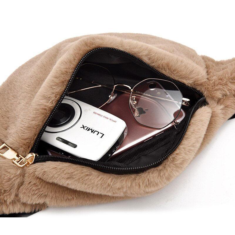 "Saki" Fur Fanny Pack -TENSHI™ STREETWEAR