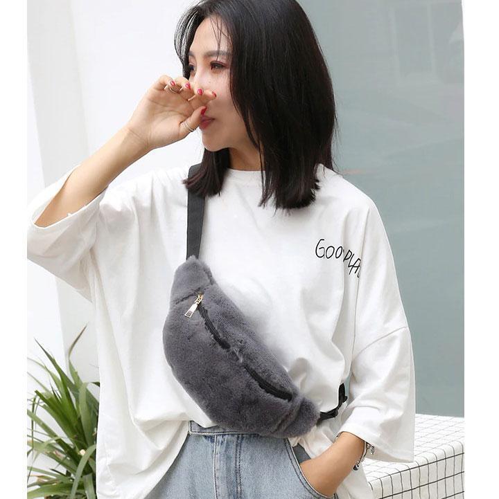 "Saki" Fur Fanny Pack -TENSHI™ STREETWEAR