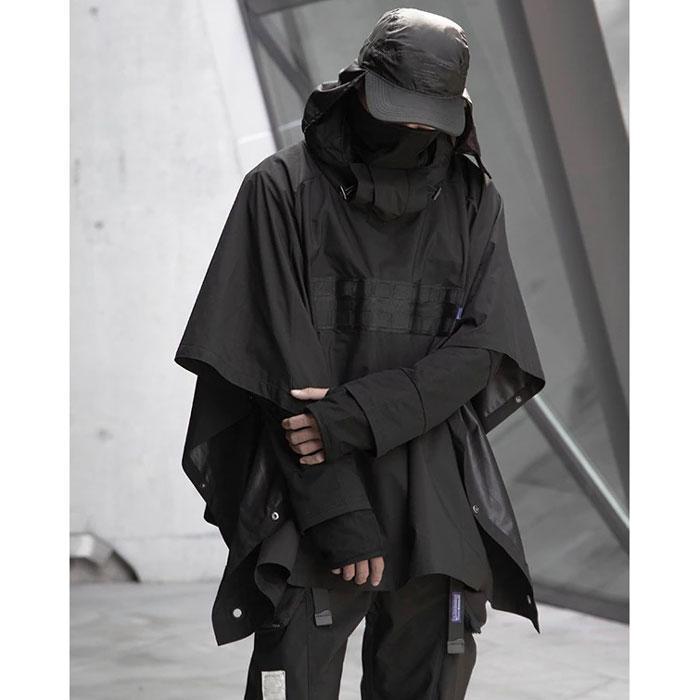 Techwear Poncho "Ayame" -TENSHI™ STREETWEAR