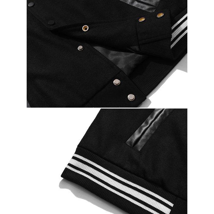 Teddy Baseball Jacket "Bone" -TENSHI™ STREETWEAR