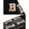 Teddy Baseball Jacket "Bone" -TENSHI™ STREETWEAR