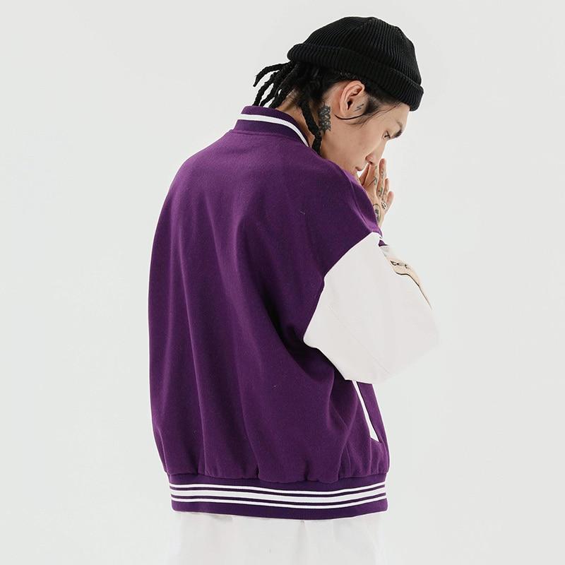 Teddy Baseball Jacket "Bone" -TENSHI™ STREETWEAR