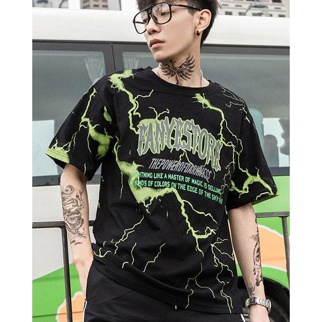 Men T Shirt Japanese Style Fashion Mens T Shirt Printed Tee
