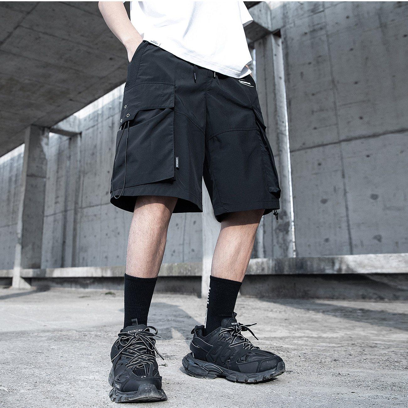 TUKI 0088 combat shorts corduroy ブラック FUZE Winter Workwear - Totally Workwear