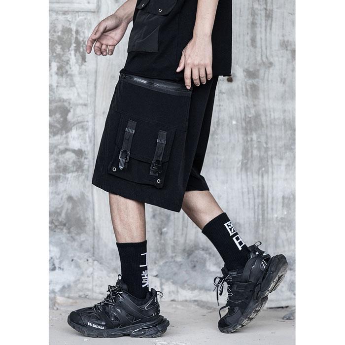 Techwear Cargo Shorts "Kagami" -TENSHI™ STREETWEAR